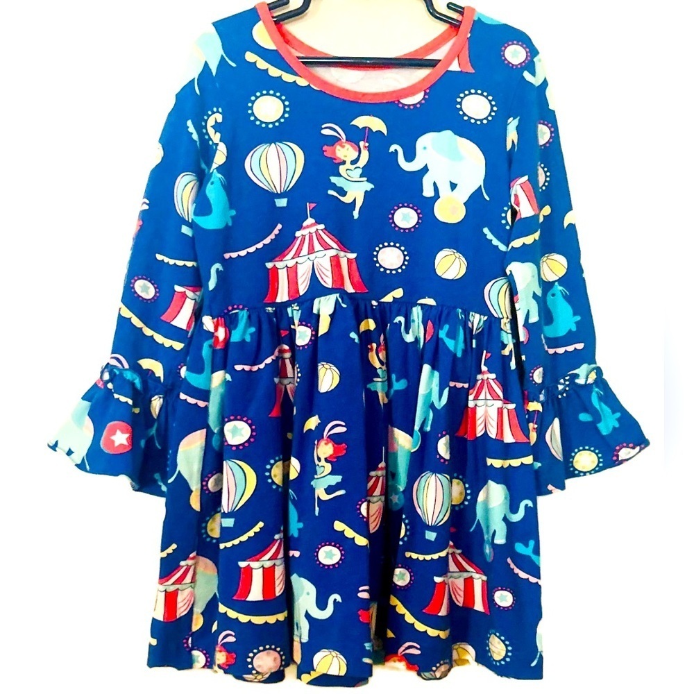Eleanor Rose‎ Colorful Circus Print Kids Whimsical Fun Dress